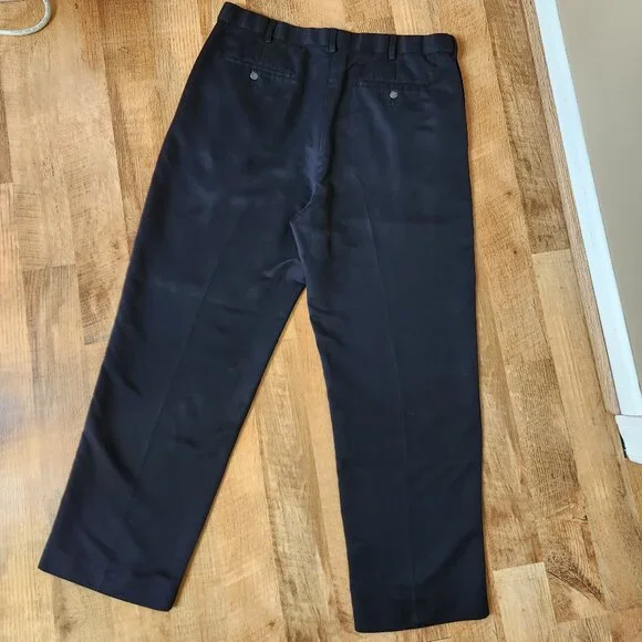Croft & Barrow Mens Black 38x32 Pants - Picture 3 of 10